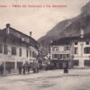 FONZASO (Belluno) - Palazzo del Municipio e via Mezzaterra 1912