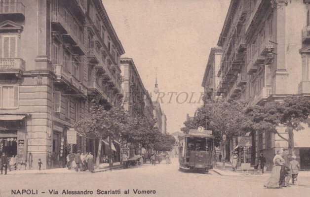 NAPOLI - Tram n.7 in Via Alessandro Scarlatti al Vomero 1912