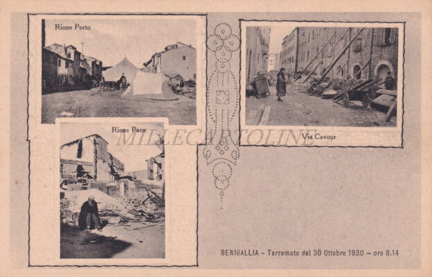SENIGALLIA - Terremoto del 30 ottobre 1930 - ore 8,14 (rione Porto, Pace, via Cavour)