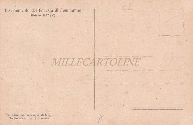 Alternative view of SOMMATINO (Caltanissetta) : Fascismo, Insediamento del Podestà, marzo 1927