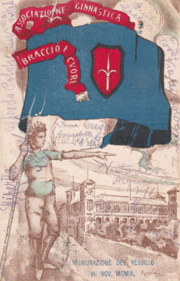 TRIESTE - Associazione Ginnastica Braccio e Cuore Inaugurazione Vessillo 1909 Flumiani