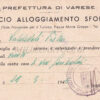 FASCISMO RSI - Prefettura Varese Alloggiamento Sfollati 1945