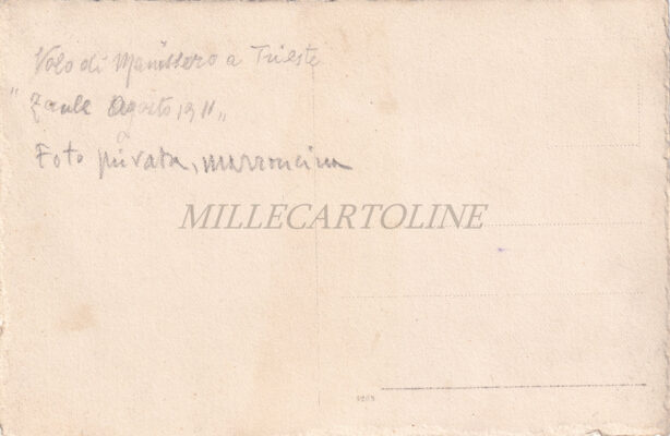 Alternative view of TRIESTE - Aerodromo di Zaule, Volo di Manissero Agosto 1911 Foto Privata